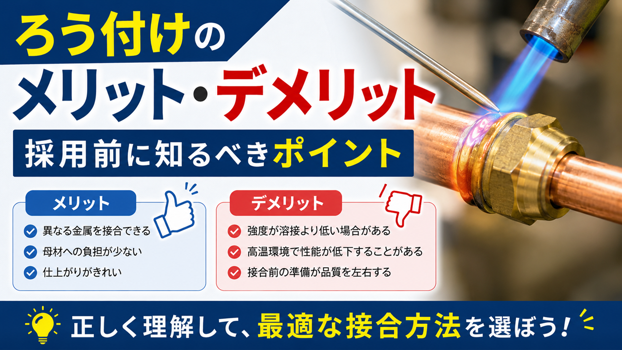 ろう付けのメリット・デメリット｜採用前に知るべきポイント｜MonoTech Lab